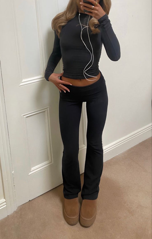 Long Sleeved Wide Leg Pants