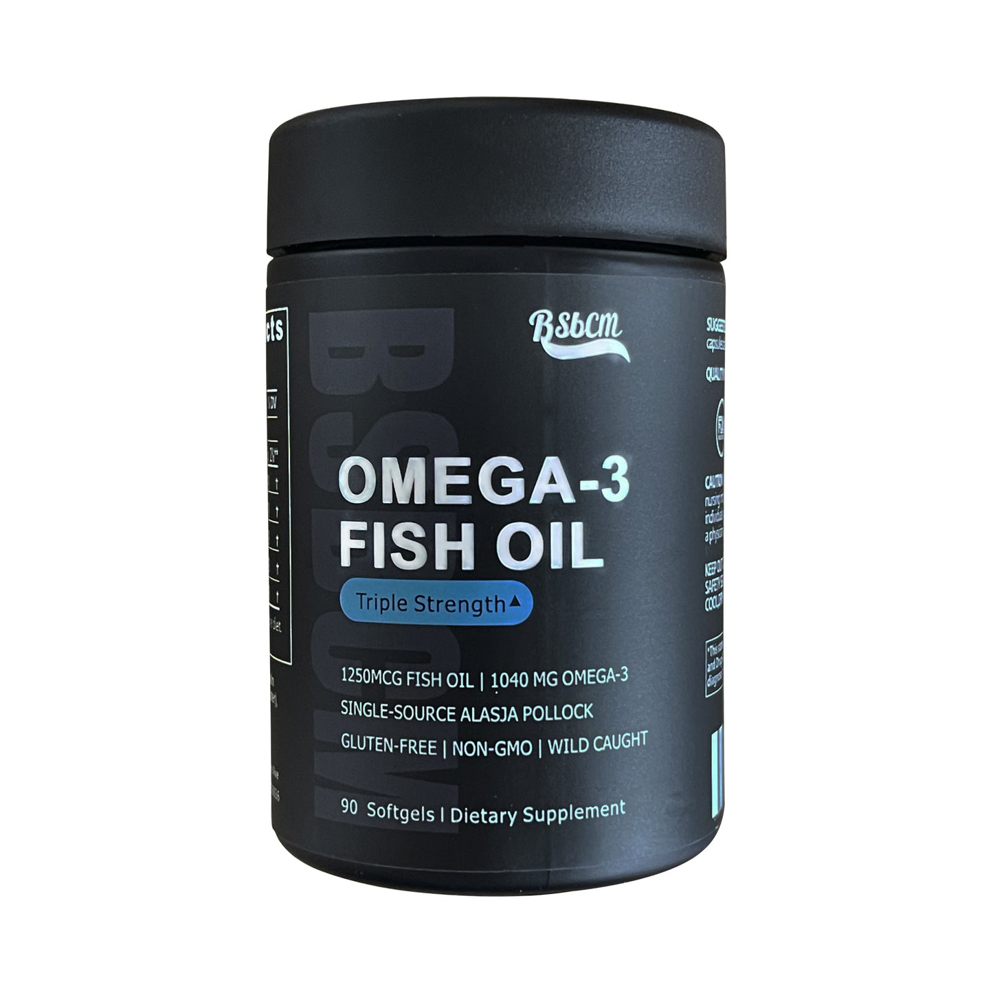 Triple Strength Omega 3 Fish Oil Burpless Fish Oil Supplement W EPA & DHA Fatty Acids From Single-Source Wild Alaska Pollock 90 Count