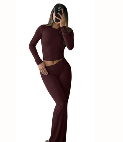 Long Sleeved Wide Leg Pants