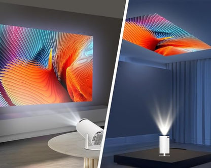 4K Smart Mini Projector - Rotatable, Android 11, WiFi6