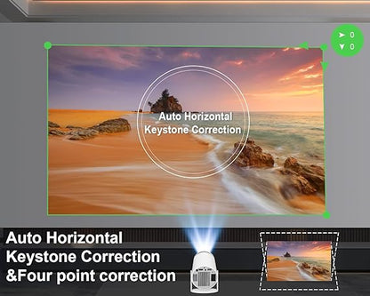4K Smart Mini Projector - Rotatable, Android 11, WiFi6