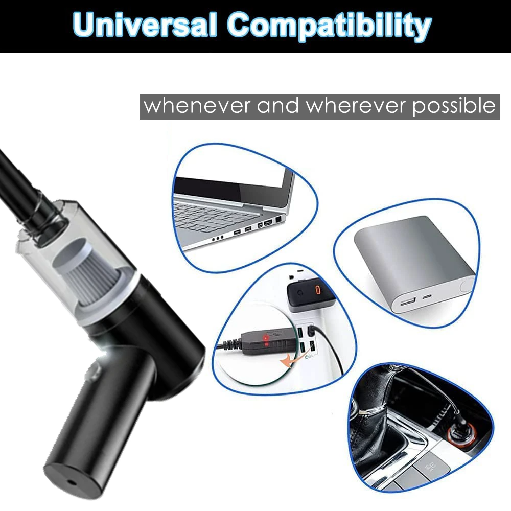 120W Cordless Mini Vacuum: Portable for Car & Home
