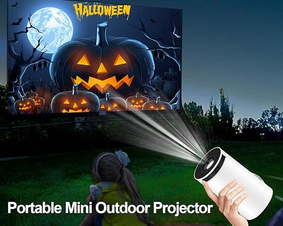4K Smart Mini Projector - Rotatable, Android 11, WiFi6