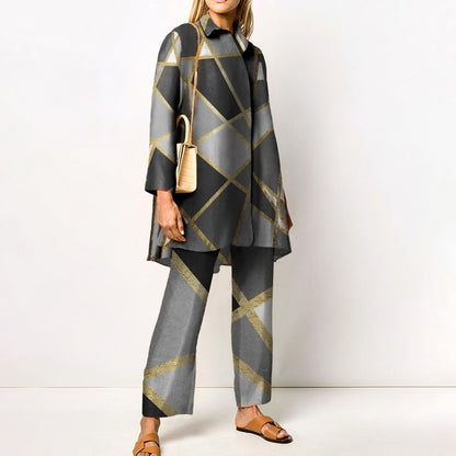 Spring And Autumn Long Sleeve Women's Shirt Outfit