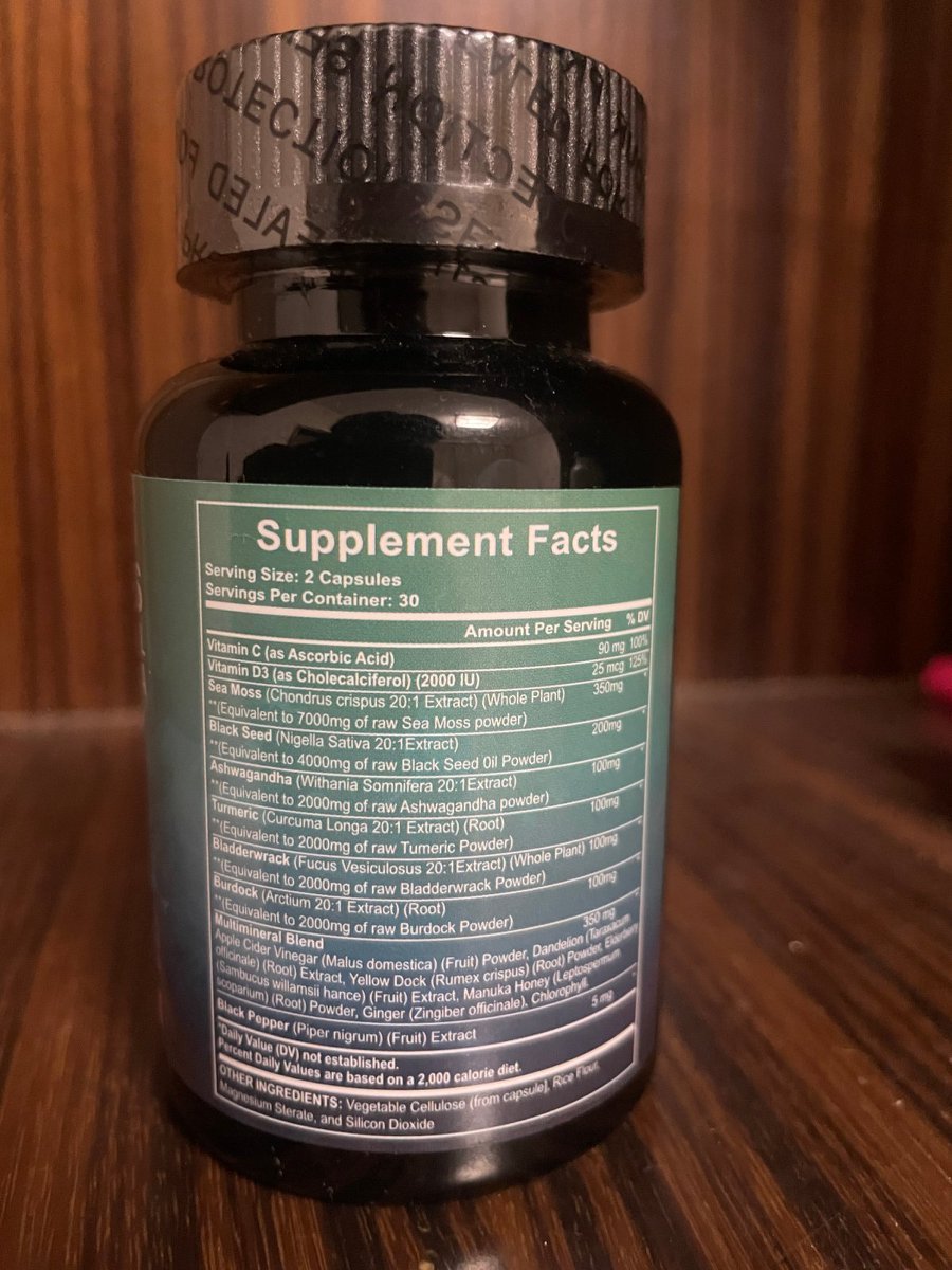 Seaweed Capsules  60 Capsules Per Bottle