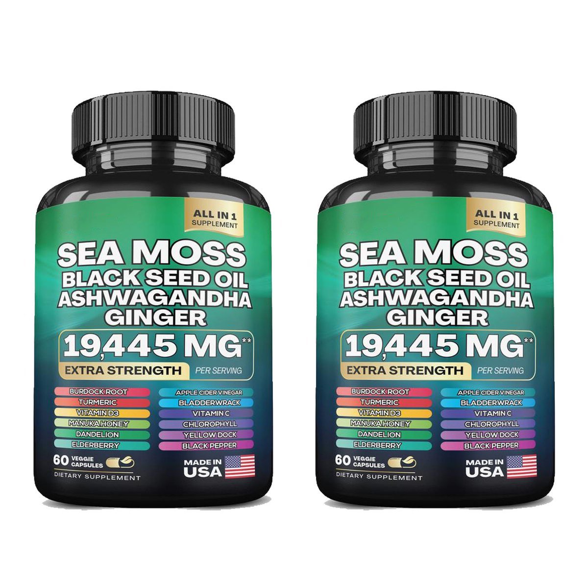Seaweed Capsules  60 Capsules Per Bottle